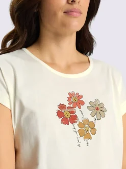 T-shirt à encolure ronde imprimé floral