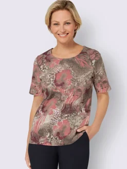 T-shirt à encolure ronde motifs divers