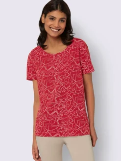T-shirt encolure ronde passepoilée