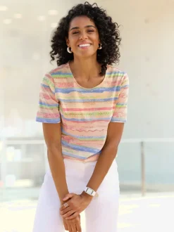 T-shirt à encolure ronde qualité coton doux sur la peau