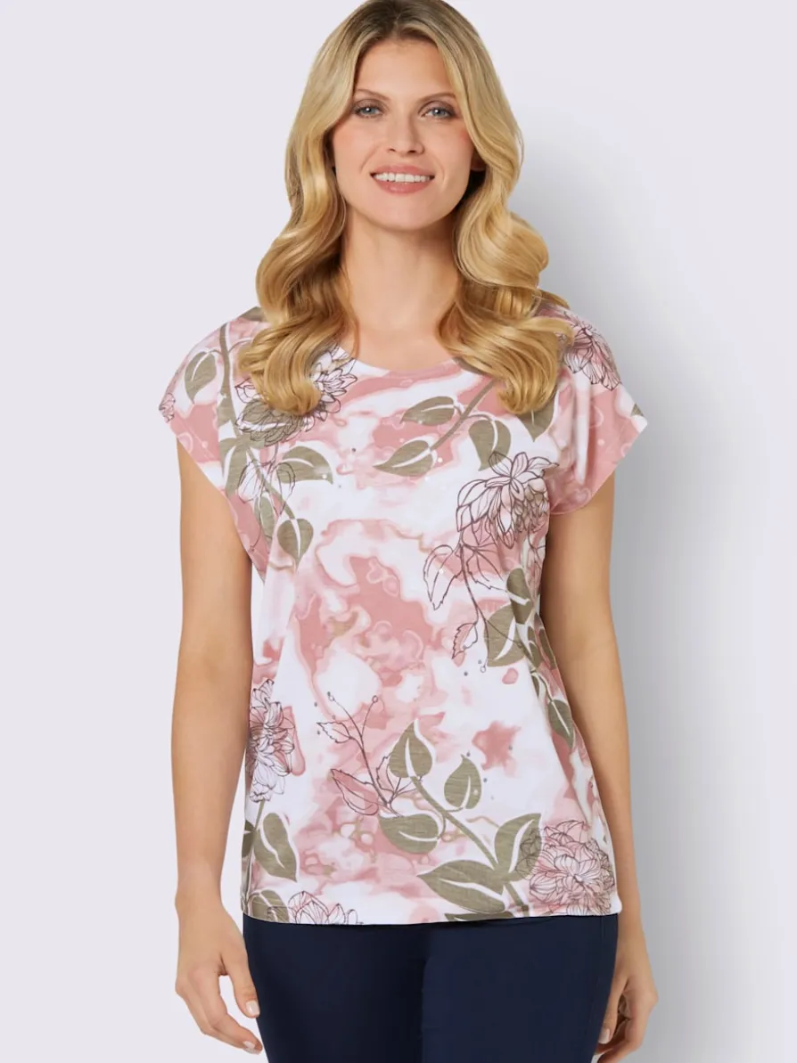T-shirt à encolure ronde 100% viscose