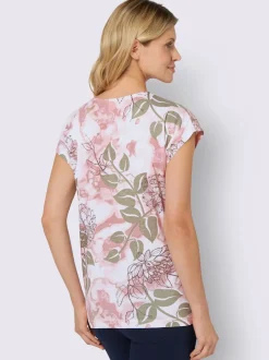 T-shirt à encolure ronde 100% viscose