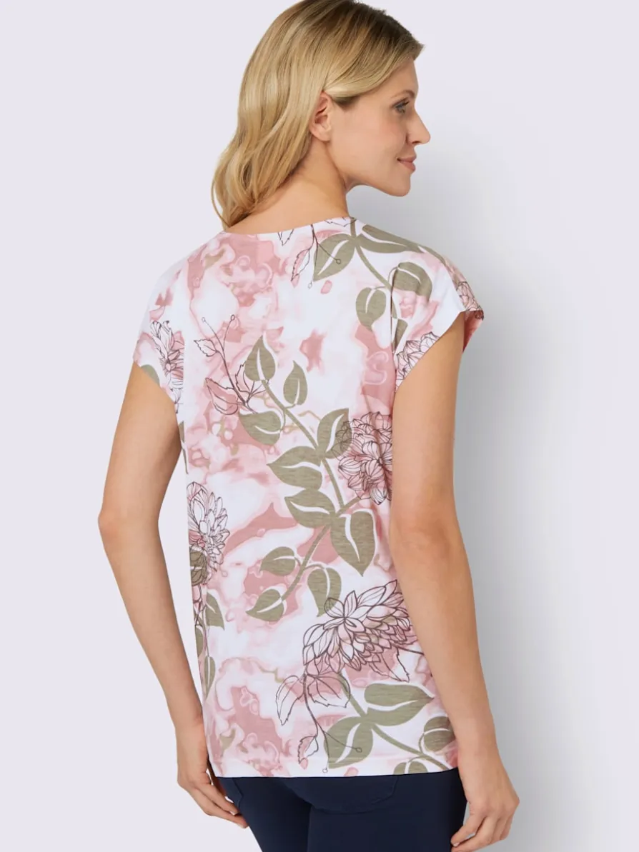 T-shirt à encolure ronde 100% viscose