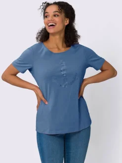 T-shirt en coton avec imprimé ancre