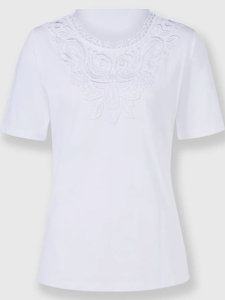 T-shirt en dentelle 50% modal