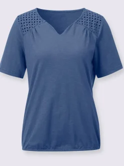 T-shirt en dentelle pur coton