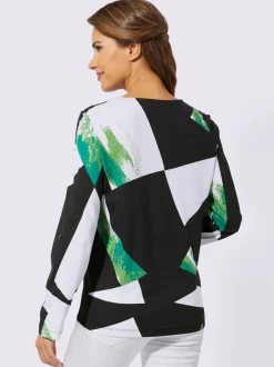 T-shirt en v encolure avec glissière