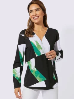 T-shirt en v encolure avec glissière
