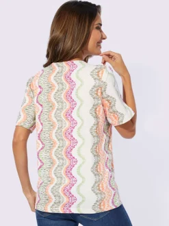 T-shirt en v fronces tendance