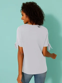 T-shirt estival manches légères à nouer