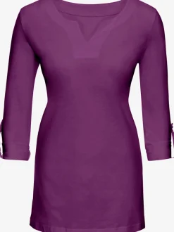 T-shirt femme coupe a manches 3/4 à brides