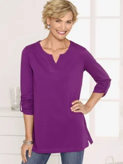 T-shirt femme coupe a manches 3/4 à brides