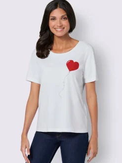 T-shirt imprimé en forme de cœur