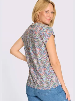 T-shirt imprimé mancherons tendance