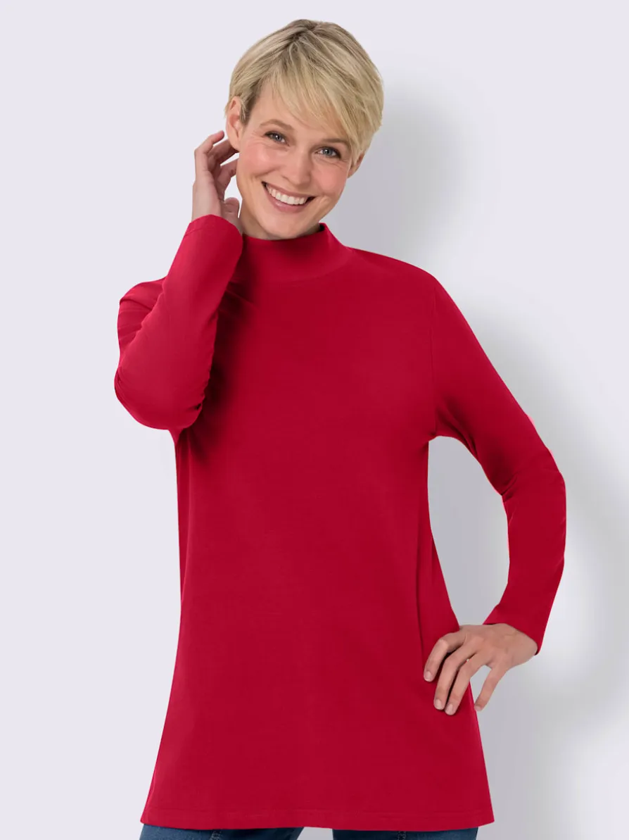 T-shirt long col montant tendance
