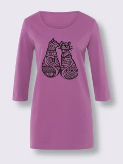 T-shirt long coupe en a