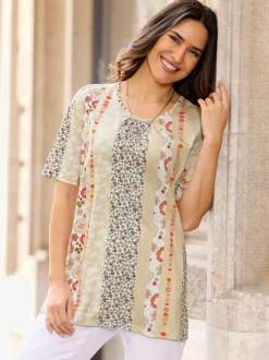 T-shirt long coupe en a