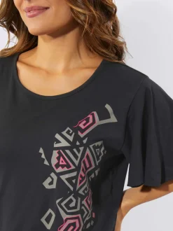 T-shirt long coupe longue tendance