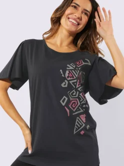 T-shirt long coupe longue tendance