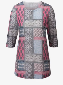 T-shirt long manches 3/4 motifs originaux