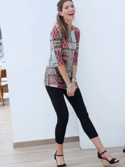 T-shirt long manches 3/4 motifs originaux