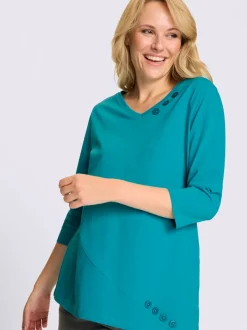 T-shirt long ourlet asymétrique
