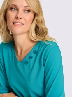 T-shirt long ourlet asymétrique