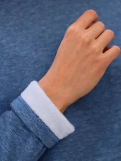 T-shirt long polaire moelleuse à l'intérieur