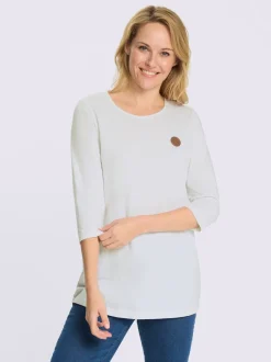 T-shirt long pur coton