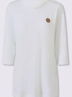 T-shirt long pur coton