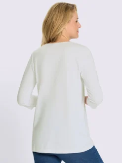 T-shirt long pur coton