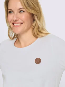 T-shirt long pur coton