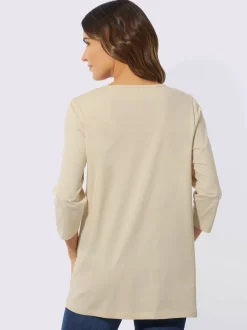 T-shirt long pur coton