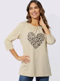 T-shirt long pur coton