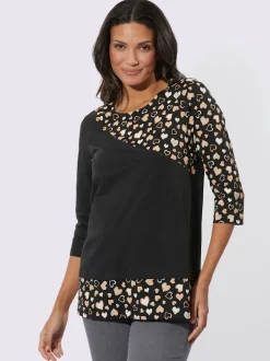 T-shirt long pur coton