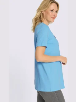 T-shirt long pur coton