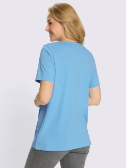 T-shirt long pur coton
