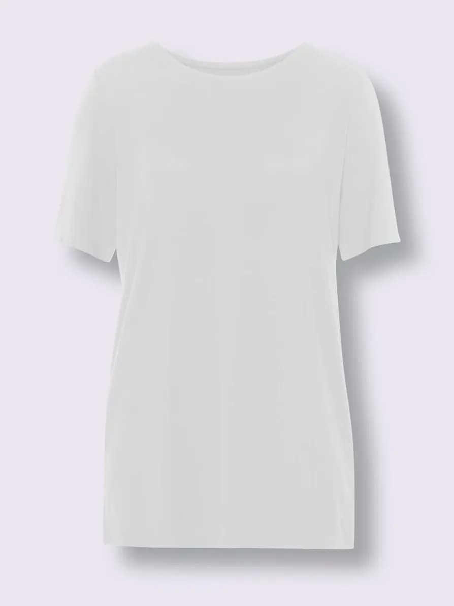T-shirt long viscose douce et fluide