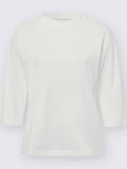 T-shirt à manches 3/4 col corolle