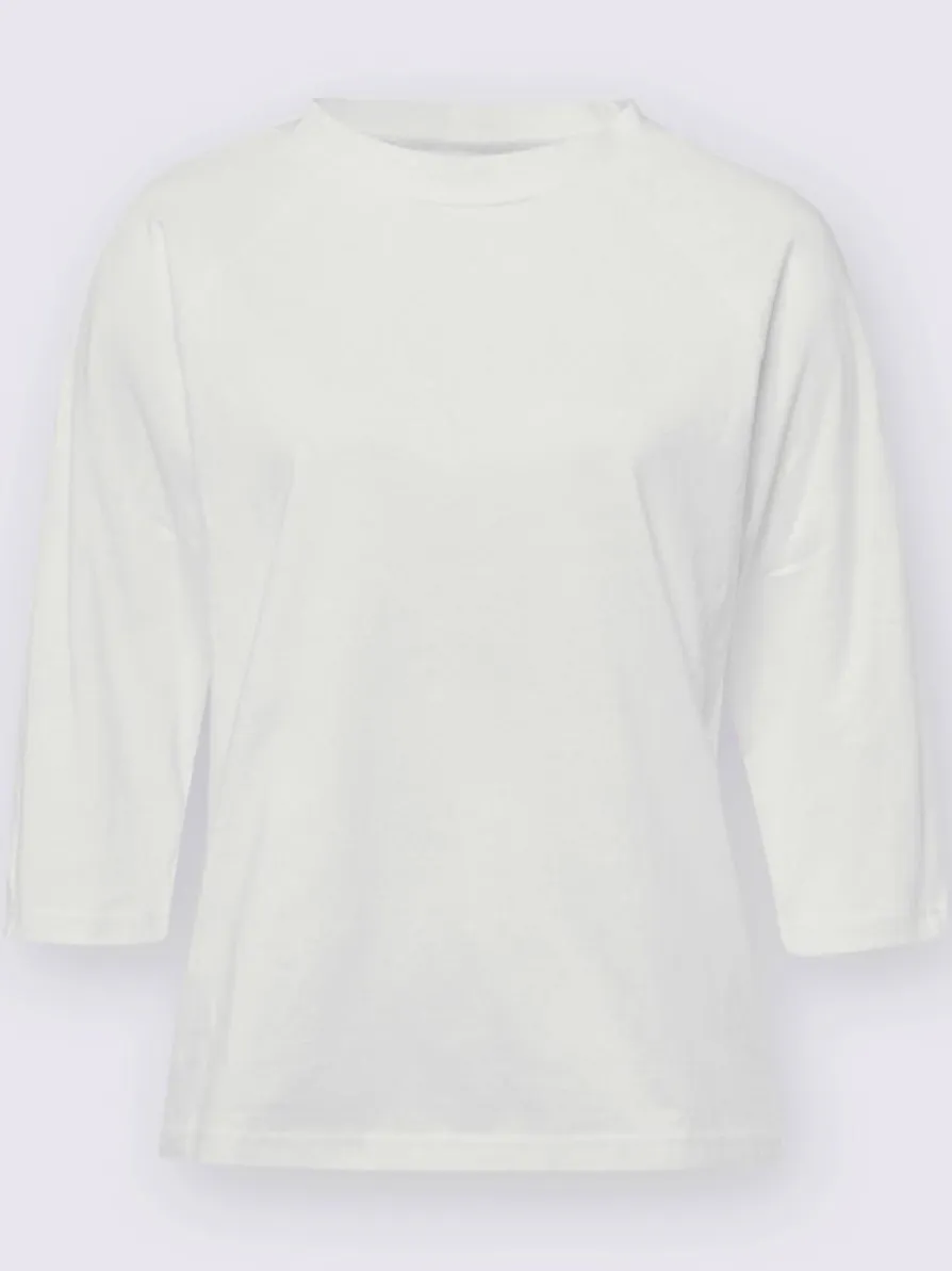 T-shirt à manches 3/4 col corolle