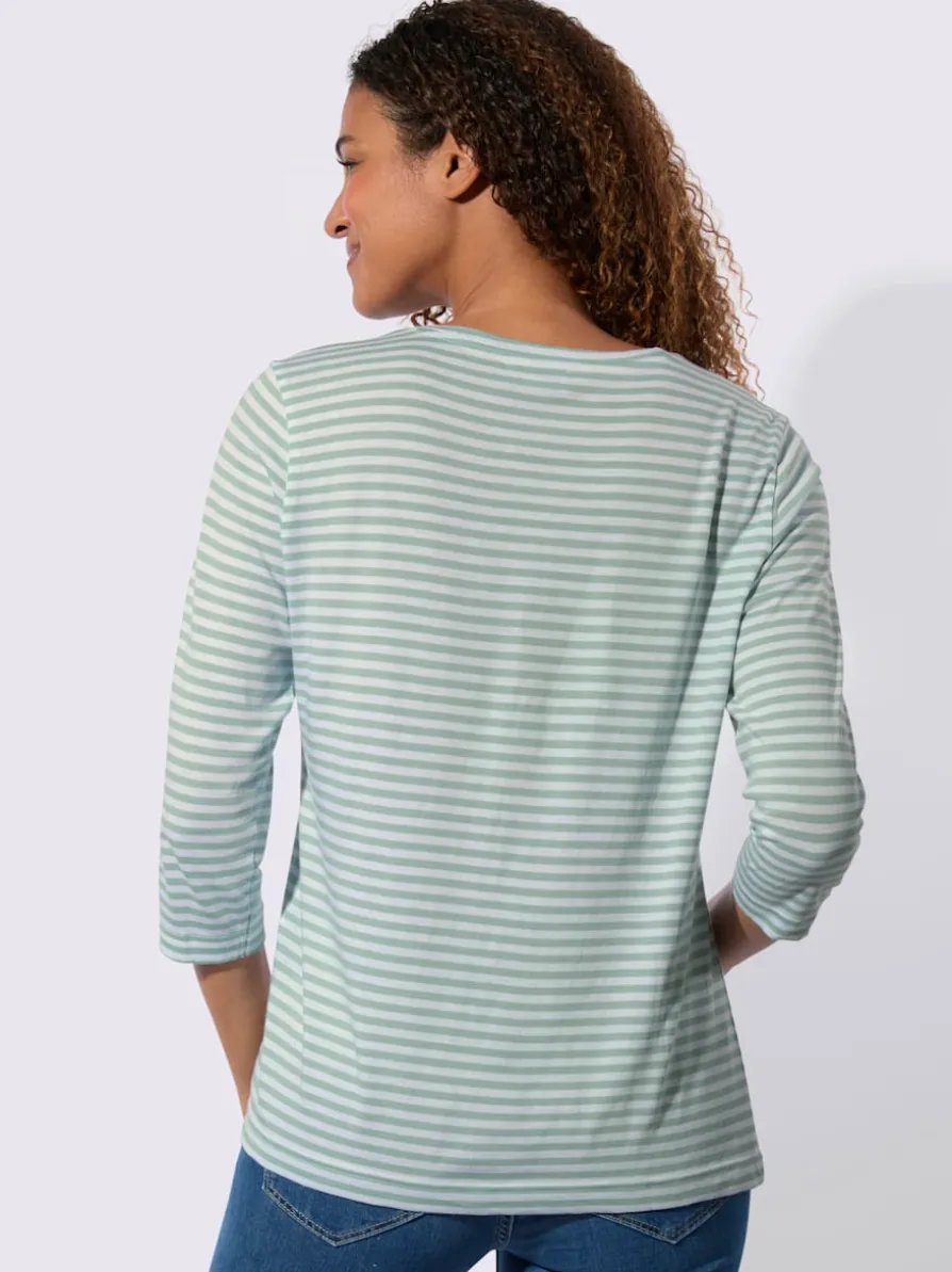 T-shirt à manches 3/4 50% coton et 50% modal