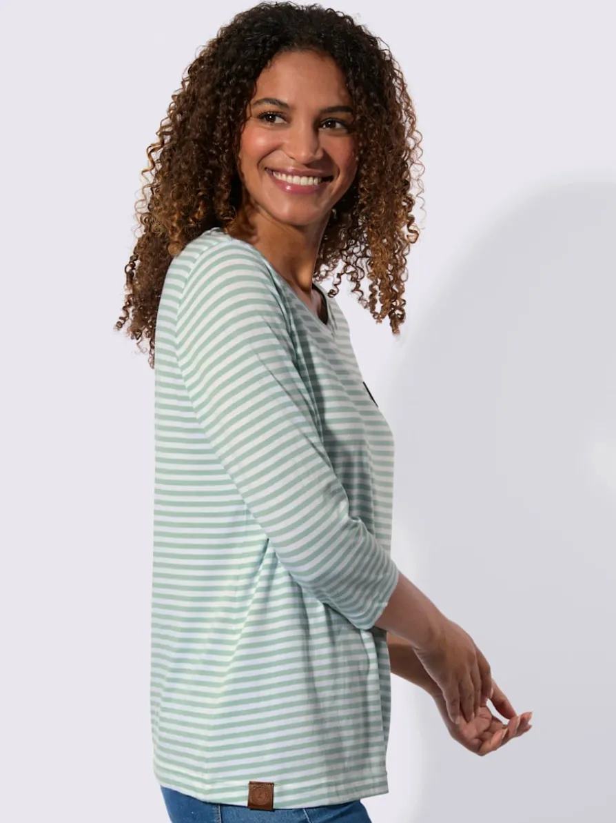 T-shirt à manches 3/4 50% coton et 50% modal