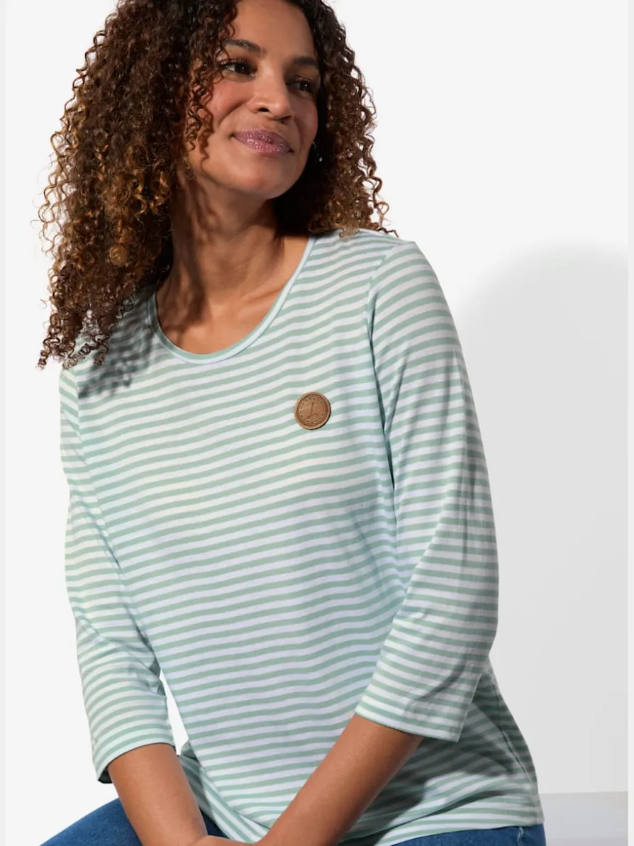 T-shirt à manches 3/4 50% coton et 50% modal