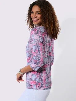 T-shirt à manches 3/4 50% coton et 50% modal