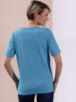 T-shirt à manches courtes aspect 2 en 1 tendance