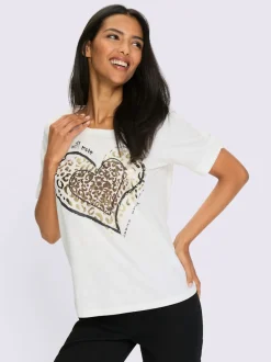 T-shirt à manches courtes avec revers fixé