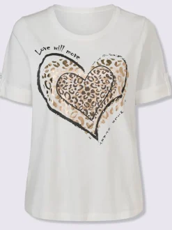 T-shirt à manches courtes avec revers fixé