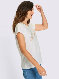 T-shirt à manches courtes avec revers fixé