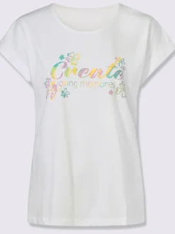 T-shirt à manches courtes avec revers fixé