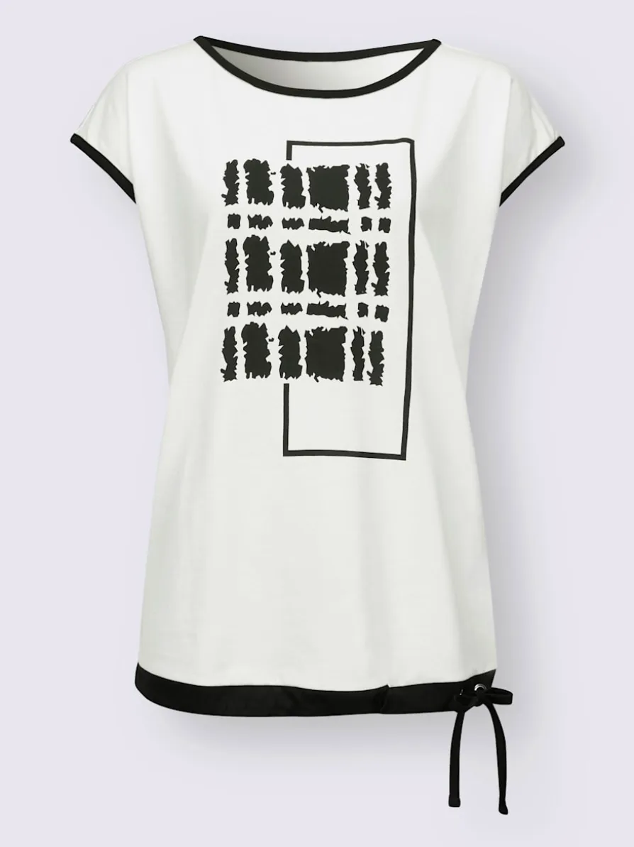 T-shirt à manches courtes coulisse et lien à nouer à la base